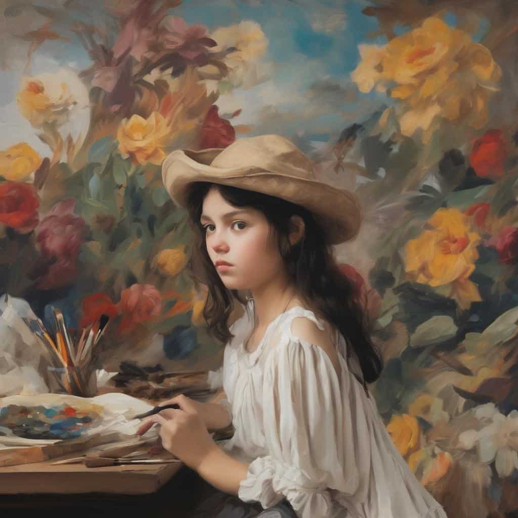 Ανθισμένη φόντο με ζωντανά λουλούδια και ουρανό.